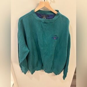 Vintage Dockers Embroidered Sweatshirt - Teal - Size XL